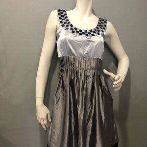 Bejewelled metallic dress